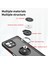 Xiaomi Mi 11 Lite Için Yüzük Stand Mat Sert Silikon Telefon Kılıfı - Kırmızı (Yurt Dışından) 3