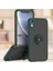 iPhone Xr Için Yüzük Stand Mat Sert Silikon Telefon Kılıfı - Koyu Yeşil (Yurt Dışından) 1
