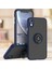 iPhone Xr Için Yüzük Stand Mat Sert Silikon Telefon Kılıfı - Mavi (Yurt Dışından) 1