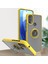 Motorola Moto E20 / E40 Için Yüzük Stand Mat Sert Silikon Telefon Kılıfı - Sarı (Yurt Dışından) 1