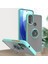 Motorola Moto E20 / E40 Için Yüzük Stand Mat Sert Silikon Telefon Kılıfı - Açık Mavi (Yurt Dışından) 1