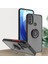 Motorola Moto E20 / E40 Için Yüzük Stand Mat Sert Silikon Telefon Kılıfı - Siyah/kırmızı (Yurt Dışından) 1