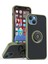 iPhone 13 Mini Için Yüzük Stand Mat Sert Silikon Telefon Kılıfı - Yeşil (Yurt Dışından) 1