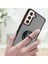 Samsung Galaxy S21 Plus 5g Için Yüzük Stand Mat Sert Silikon Telefon Kılıfı - Açık Mavi (Yurt Dışından) 5