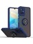 Vıvo Y55 5g Için Yüzük Stand Mat Sert Silikon Telefon Kılıfı - Mavi (Yurt Dışından) 1
