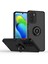 Motorola Moto G42 Için Yüzük Stand Mat Sert Silikon Telefon Kılıfı - Siyah/kırmızı (Yurt Dışından) 1