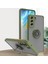 Samsung Galaxy S21 Fe 5g Için Yüzük Stand Mat Sert Silikon Telefon Kılıfı - Yeşil (Yurt Dışından) 1