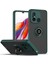 Xiaomi Redmi 12C Için Yüzük Stand Mat Sert Silikon Telefon Kılıfı - Koyu Yeşil (Yurt Dışından) 1