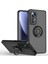 Xiaomi 12 / Xiaomi 12X Için Yüzük Stand Mat Sert Silikon Telefon Kılıfı - Siyah (Yurt Dışından) 1