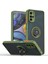 Motorola Moto G22 Için Yüzük Stand Mat Sert Silikon Telefon Kılıfı - Yeşil (Yurt Dışından) 1
