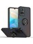 Vıvo Y55 5g Için Yüzük Stand Mat Sert Silikon Telefon Kılıfı - Siyah (Yurt Dışından) 1