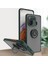 Xiaomi Mi 11 Pro Için Yüzük Stand Mat Sert Silikon Telefon Kılıfı - Koyu Yeşil (Yurt Dışından) 1