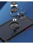 iPhone 12 Mini Için Yüzük Stand Mat Sert Silikon Telefon Kılıfı - Mavi (Yurt Dışından) 3