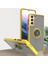 Samsung Galaxy S21 Plus 5g Için Yüzük Stand Mat Sert Silikon Telefon Kılıfı - Sarı (Yurt Dışından) 1