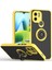 Xiaomi Redmi A1+ Için Yüzük Stand Mat Sert Silikon Telefon Kılıfı - Sarı (Yurt Dışından) 1