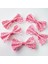 Saten Üzeri Dantelli Fiyonk Pembe 10 Adet 7,5 cm 2
