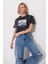 Antrasit Asit Yıkamalı Baskılı Oversize T-Shirt SS23TE4733ANT 1