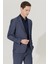 ALTINYILDIZ CLASSICS Erkek Lacivert Slim Fit Dar Kesim Mono Yaka Armürlü Takım Elbise 4
