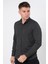Roosendaal G4436 Slim Fit Likralı Örme Gömlek Antrasit 2