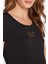 Logolu Yuvarlak Yaka Slim Fit T Shirt Bayan T Shirt 6LTT17 Tjcyz 1200 4