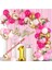 Beyaz Pembe ve Gül Altın Konfeti Balon Garland Seti 1