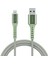C65 Mfı Lightning To Usb-A 12W Örgülü Hızlı Şarj ve Data Kablosu 2.1m Yeşil 1