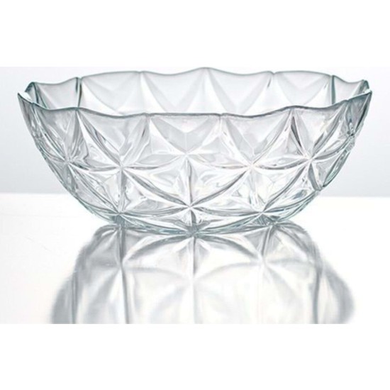 PASABAHCE Estrella 2981801 Lot de 6 assiettes plates en verre, transparentes, design moderne et