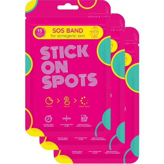 Stick On Spots Sos Band - 15 Adet / Patch x3