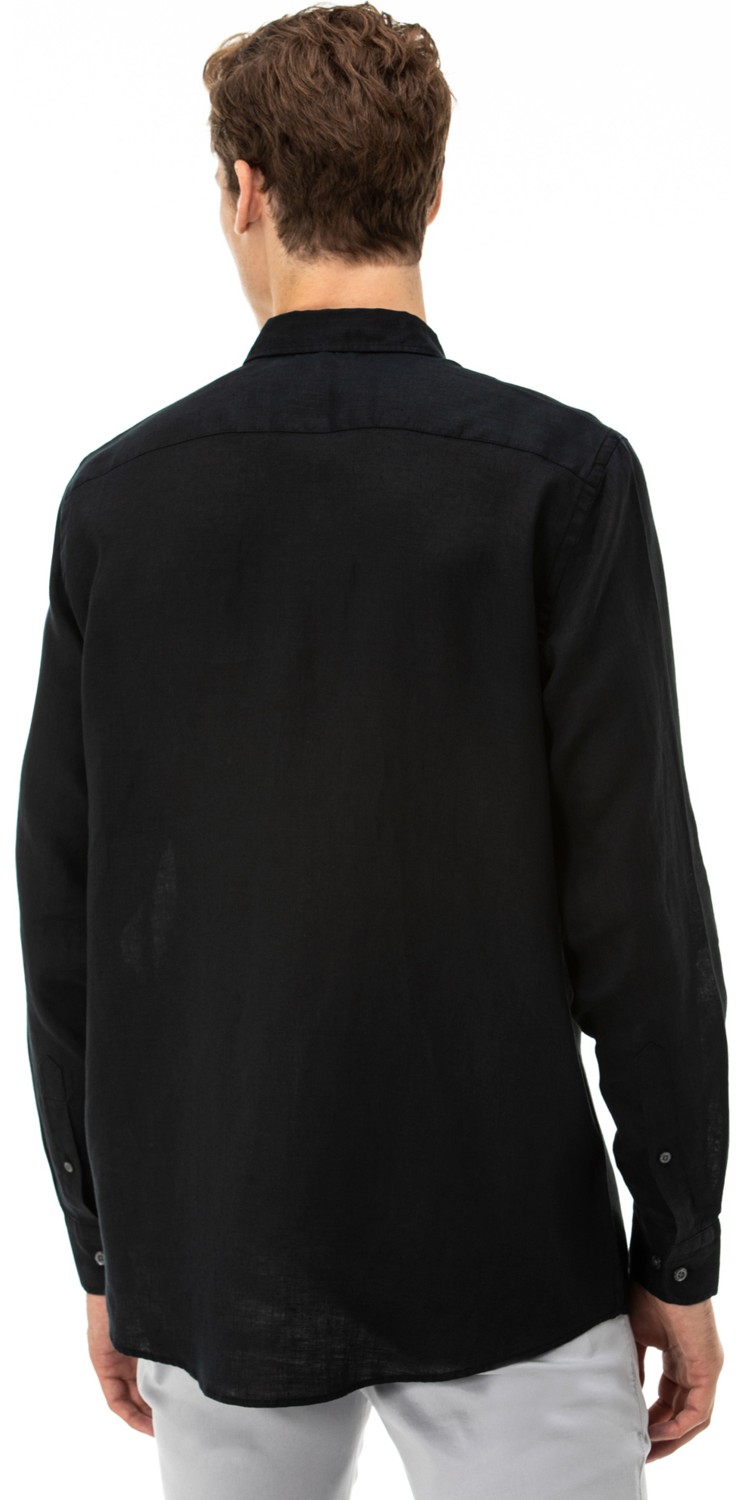 Nautica Erkek Beyaz Classic Fit Uzun Kollu Keten Gömlek W35101T.1BW görsel 2