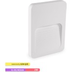 Ack Likia LED Duvar Armatürü 3000K Günışığı 2W Beyaz Kasa Duvar Apliği