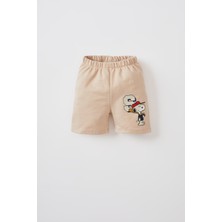 DeFacto Erkek Bebek Snoopy Sweatshirt Kumaşı Şort X3547A222SM