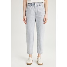 DeFacto Paperbag Fit Yüksek Bel Jean %100 Pamuk Pantolon A3479AX23SM