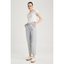 DeFacto Paperbag Fit Yüksek Bel Jean %100 Pamuk Pantolon A3479AX23SM