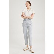 DeFacto Paperbag Fit Yüksek Bel Jean %100 Pamuk Pantolon A3479AX23SM