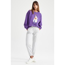 DeFacto Beli Bağcıklı Cepli Relax Fit İçi Yumuşak Tüylü Jogger Eşofman Altı W1505AZ22WN