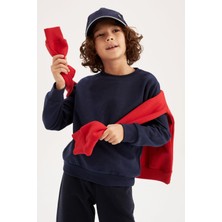 DeFacto Erkek Çocuk Bisiklet Yaka Kalın Sweatshirt Z4750A623SP