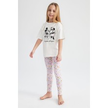 DeFacto Kız Çocuk Regular Fit Disney Mickey & Minnie Pijama Z5165A623SM