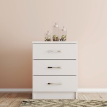 Ünüvar Konsept Asır 3 Çekmeceli Komodin - Beyaz