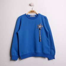 Toontoy Kids Kız Çocuk Sweatshirt Göğsü Yıldız Nakış