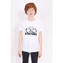Toontoy Unisex Çocuk Atatürk Baskılı Tişört