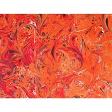 ElifEbru Exclusive Handicrafts Ebru Sanatı El Yapımı Twill Ipek Eşarp Tıe 41