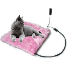 Powertec Kedi Köpek Isıtıcı Ped 48X48CM 5cm Kalınlık Peluş Yumusak Kumaş Yıkanabilir 12V ile Çalışır