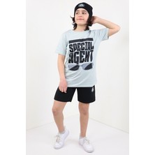 Toontoy Kids Toontoy Erkek Çocuk Önü Yazı Baskılı Alt Arma Detaylı Şortlu Takım