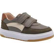 Paus Çift Cırtlı Deri Erkek Çocuk Ayakkabı Haki