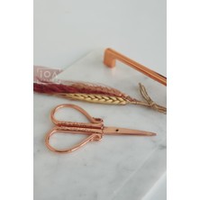 ioadesign Söz / Nişan Makası Rose Gold Renk + Başak ve Pampas Demeti