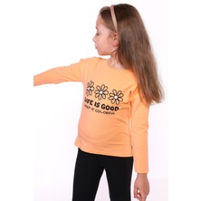 Toontoy Kız Çocuk Baskılı Tişört