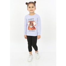 Toontoy Kız Çocuk Best Mood Ayıcık Baskılı Tişört