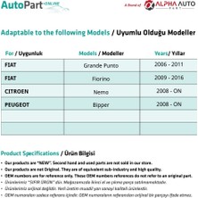 Alpha Auto Part Fiat Fiorino Için Cam Kriko Teli Tamir Takımı Ön Sol