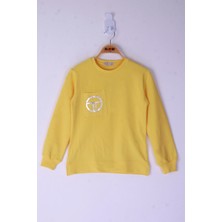 Toontoy Kids Kız Çocuk Cebi Arma Baskılı Sweatshirt