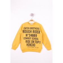 Toontoy Kids Erkek Çocuk Yazı Baskılı Sweatshirt